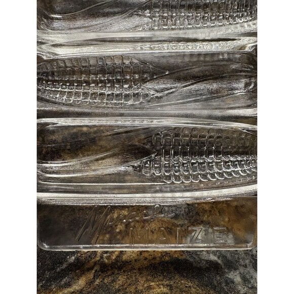 Vintage Miracle Maize 12” x 6" Clear Glass Corn Stick Baking Pan Cornbread Dish - Picture 4 of 7